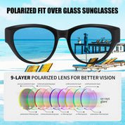 HAOLOTA Small Cat Eye Fit Over Sunglasses Women SG0171