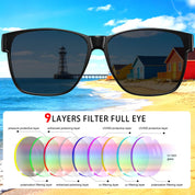 HAOLOTA Square Shades Fit-Over Sunglasses Men SG0174M