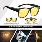 HAOLOTA Square Night Vision Driving Over Glasses NV0174L
