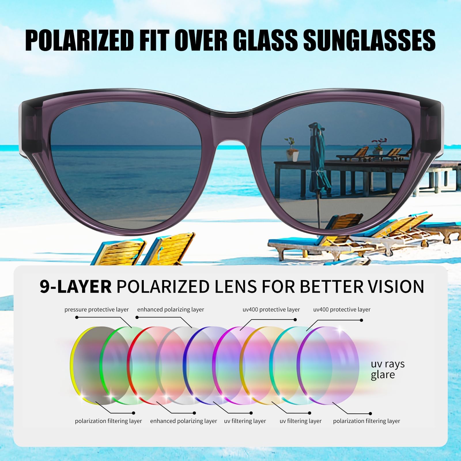 HAOLOTA Small Cat Eye Fit Over Sunglasses Women SG0171