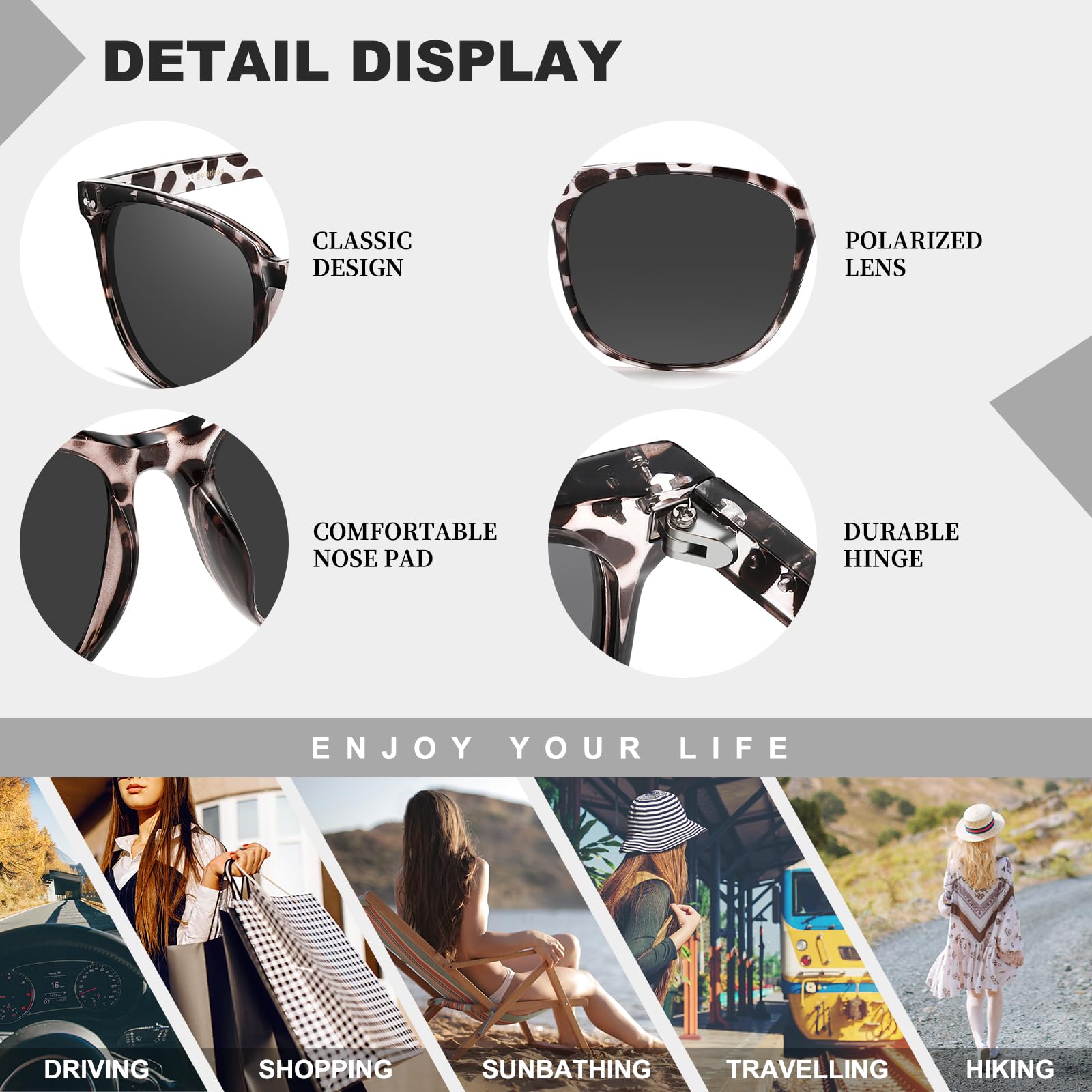 HAOLOTA 2pcs Classic Round Sunglasses Women SG8081-2P