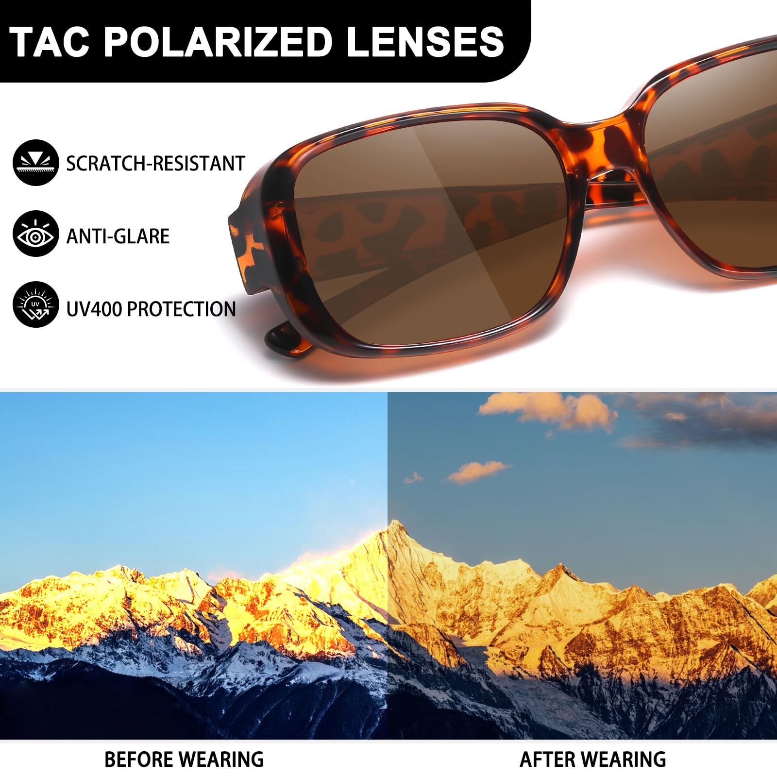 HAOLOTA Small Sunglasses Over Glasses Women SG0513