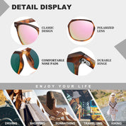 HAOLOTA 2pcs Classic Round Sunglasses Women SG8081-2P