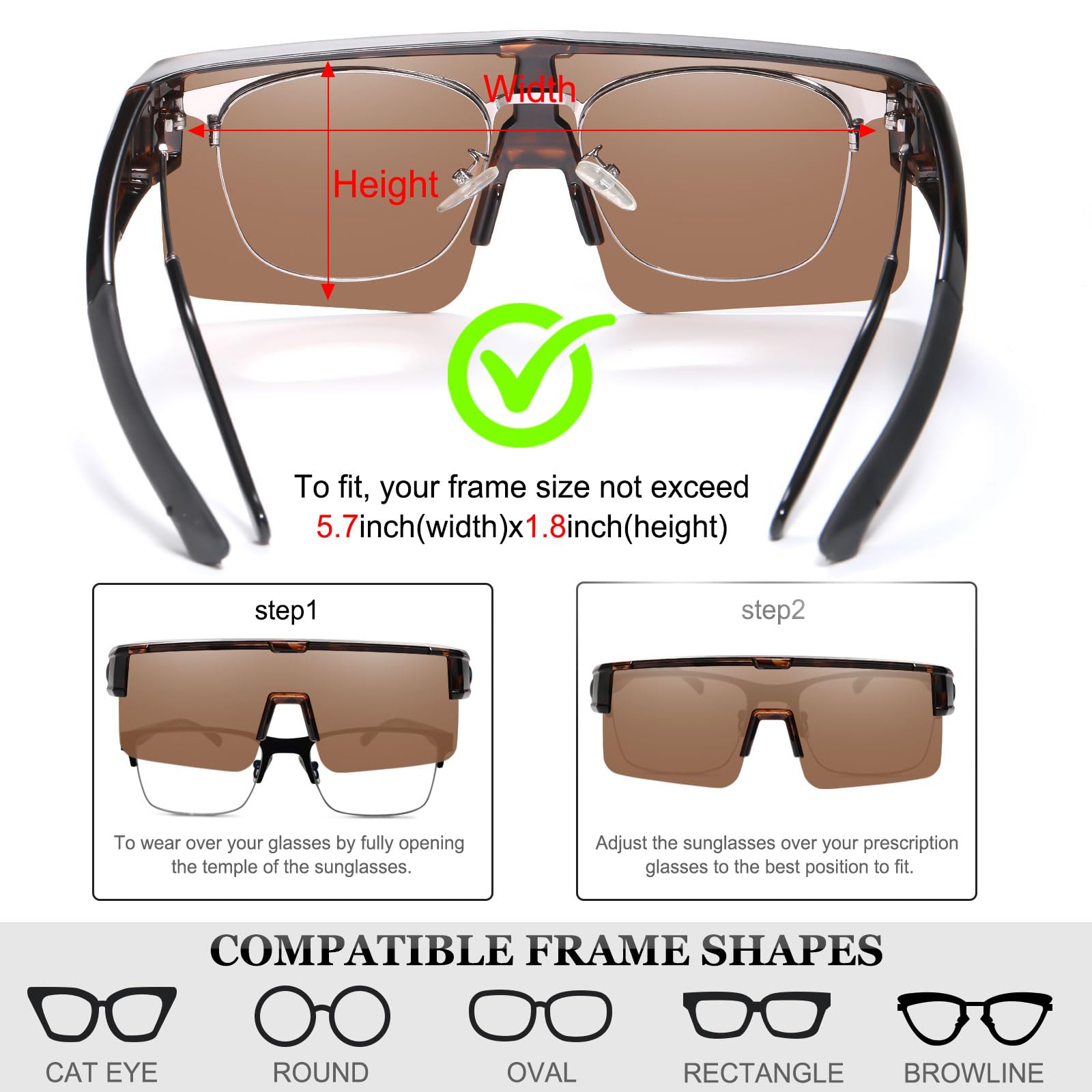 HAOLOTA Cycling Sunglasses Over Glasses Men SG0191