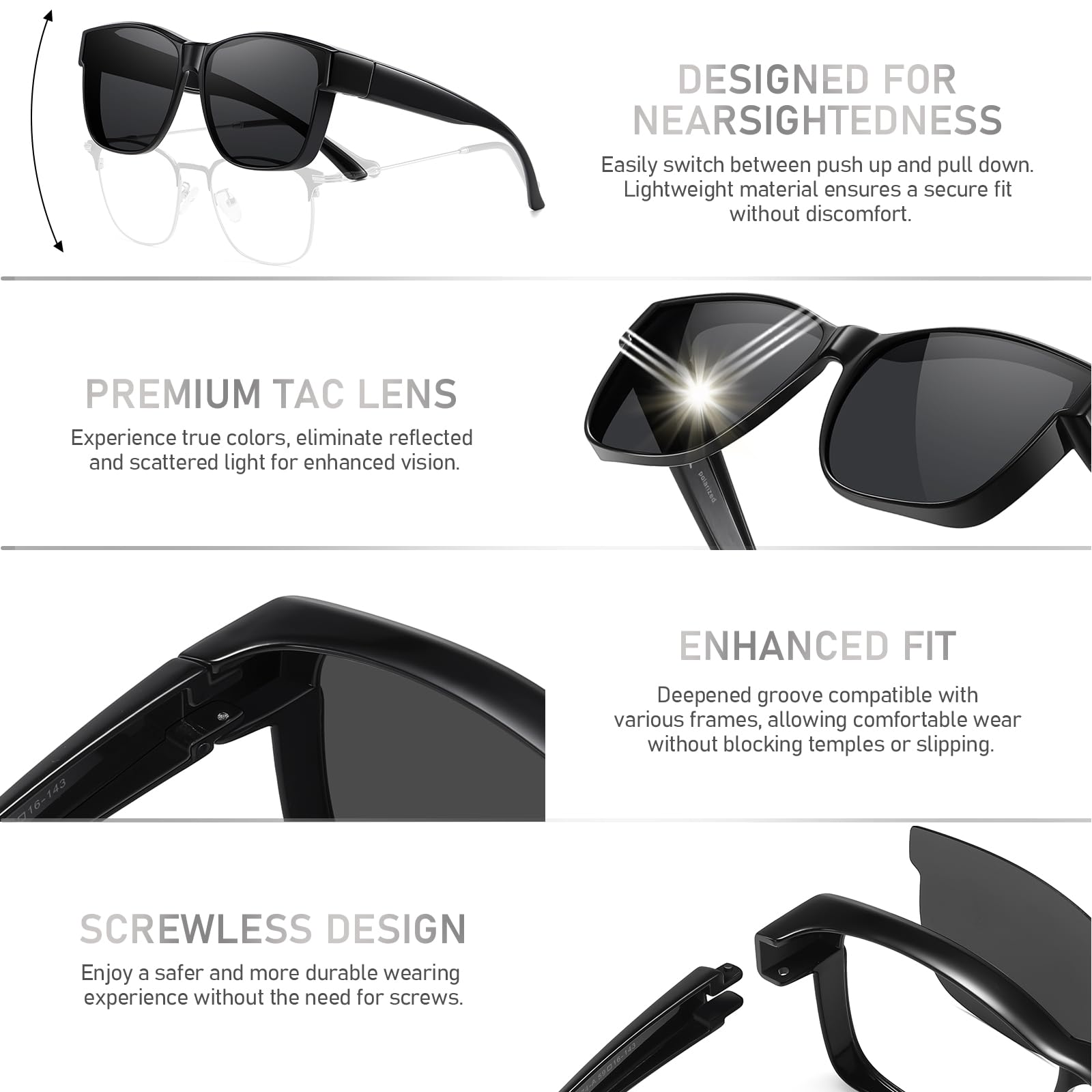 HAOLOTA Square Oversized Over Sunglasses Men SG0174L