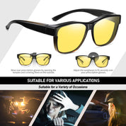 HAOLOTA Square Night Vision Driving Over Glasses NV0174L