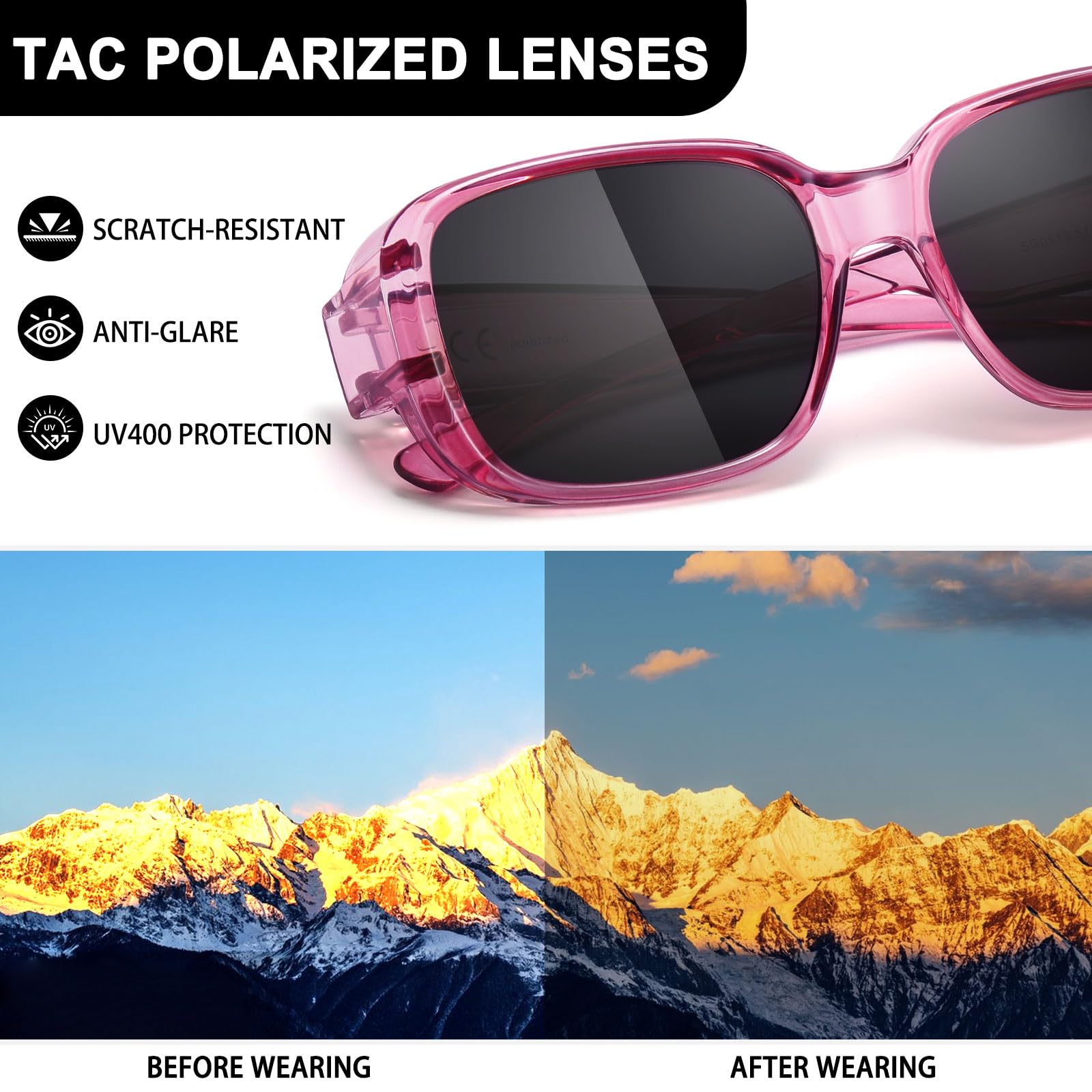 HAOLOTA Small Sunglasses Over Glasses Women SG0513