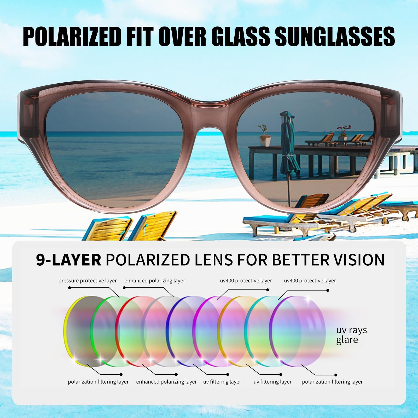 HAOLOTA Small Cat Eye Fit Over Sunglasses Women SG0171