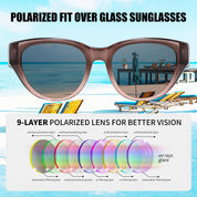 HAOLOTA Small Cat Eye Fit Over Sunglasses Women SG0171