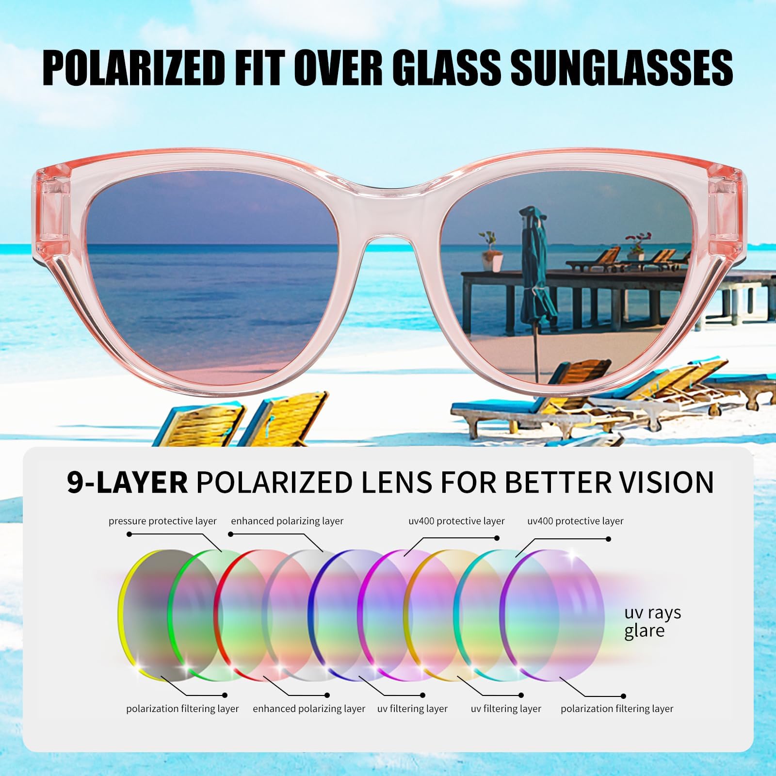 HAOLOTA Small Cat Eye Fit Over Sunglasses Women SG0171