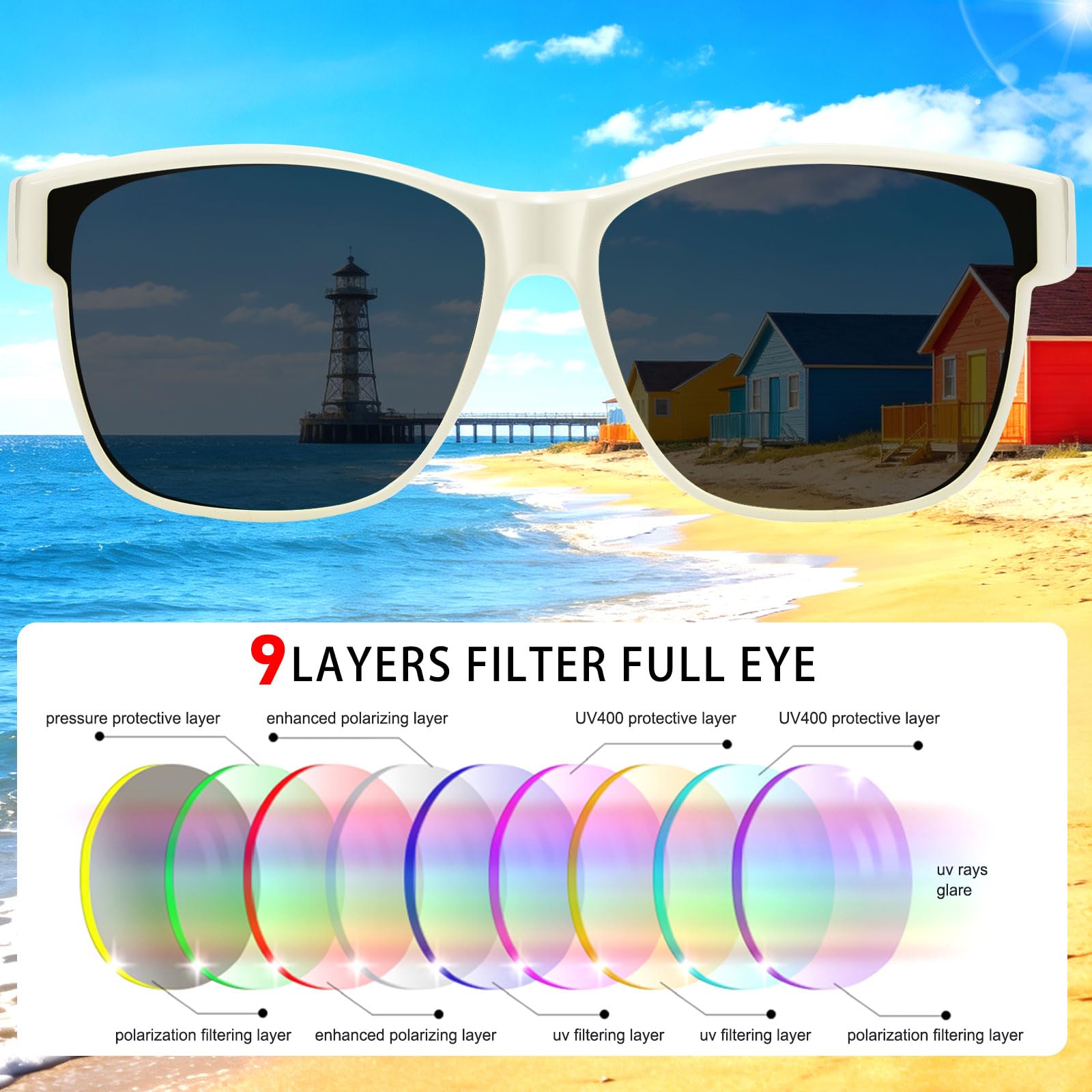 HAOLOTA Square Oversized Over Sunglasses Men SG0174L