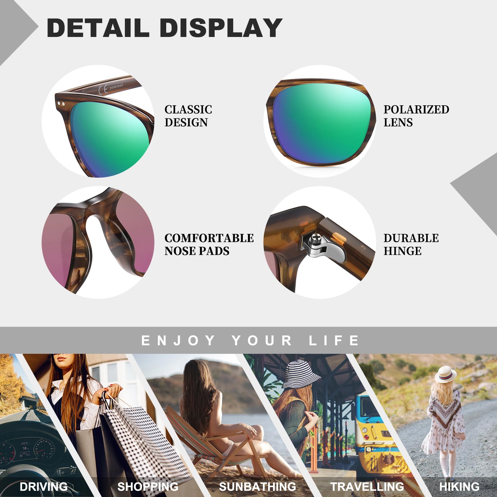 HAOLOTA 2pcs Classic Round Sunglasses Women SG8081-2P