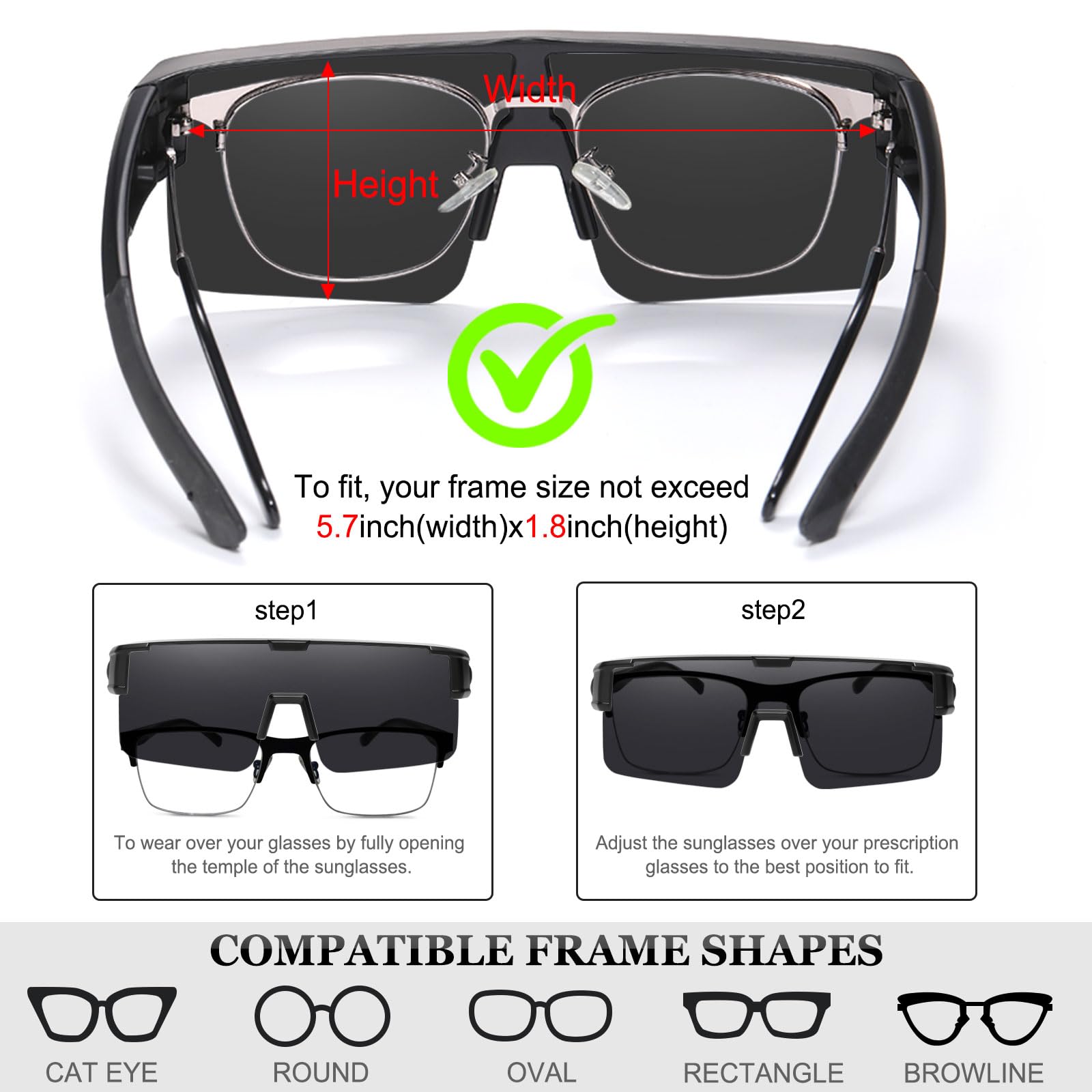 HAOLOTA Cycling Sunglasses Over Glasses Men SG0191
