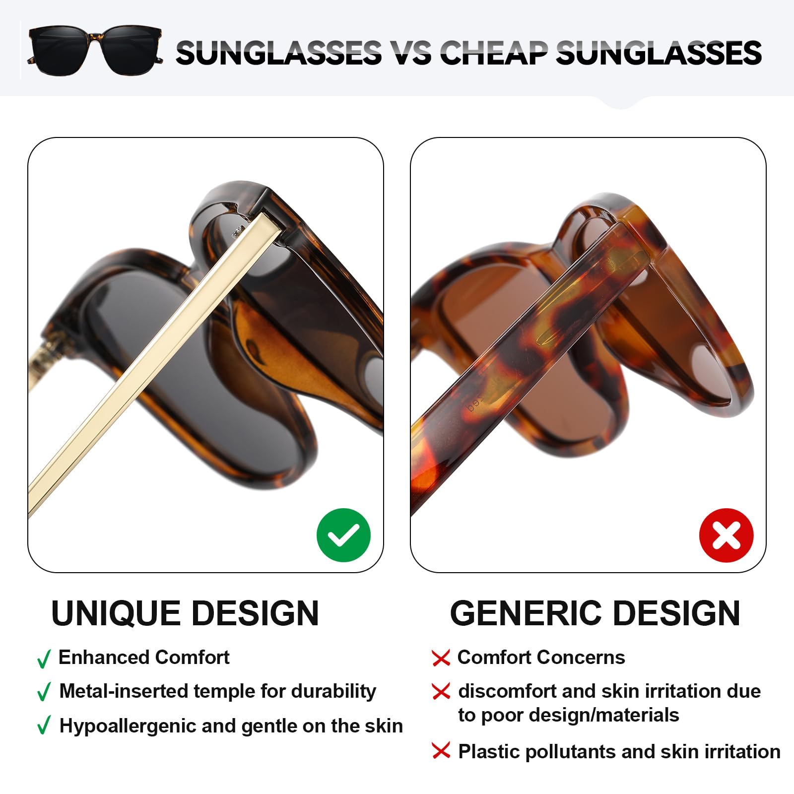 HAOLOTA Metal Frame Cat Eye Sunglasses Women SG1066