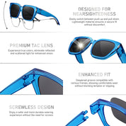 HAOLOTA Square Shapes Fit-Over Sunglasses SG0512