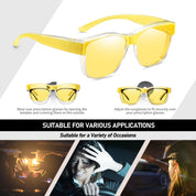 HAOLOTA Square Night Vision Driving Over Glasses NV0174L