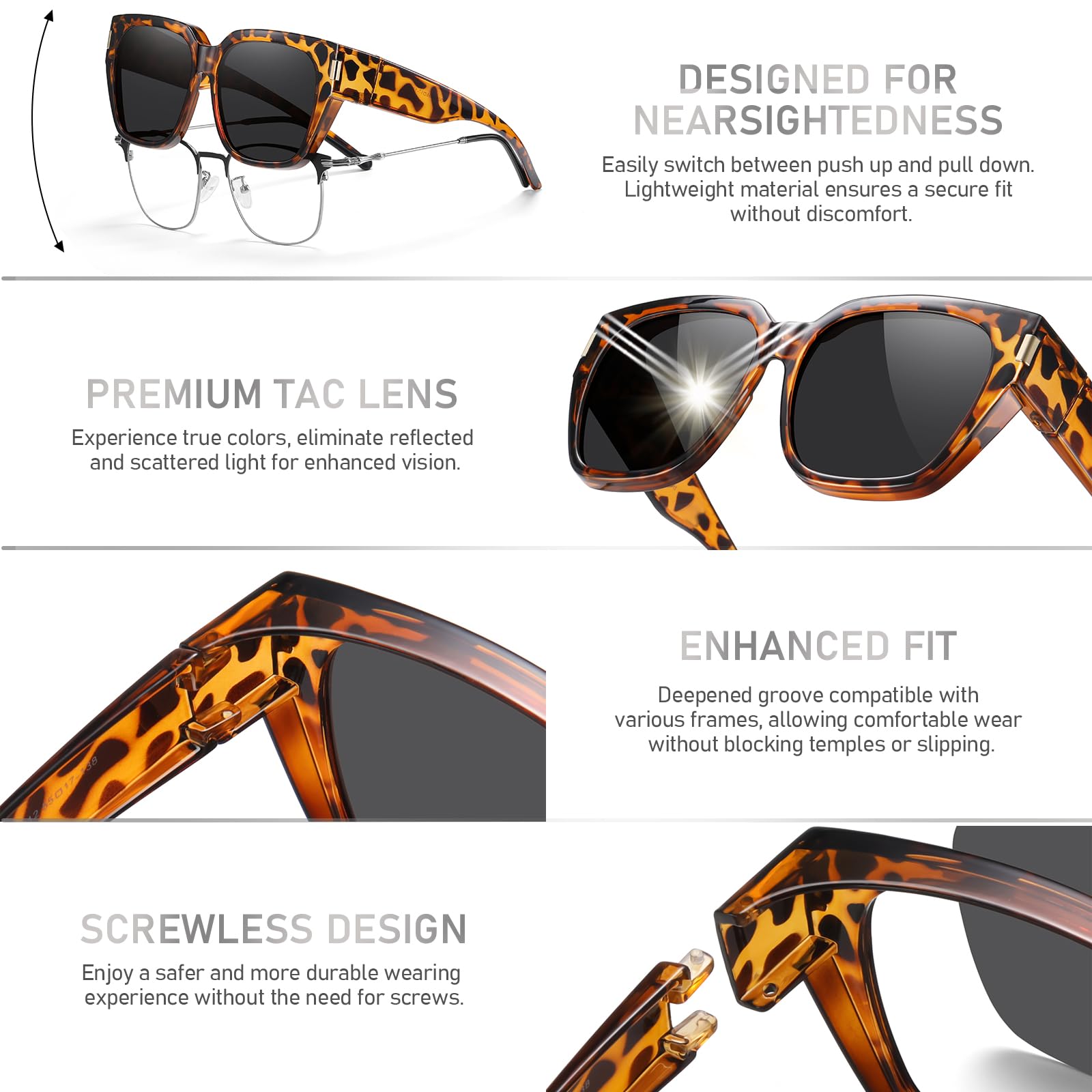 HAOLOTA Square Shapes Fit-Over Sunglasses SG0512
