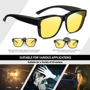 HAOLOTA Square Night Vision Driving Over Glasses NV0174L