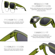 HAOLOTA Square Shapes Fit-Over Sunglasses SG0512