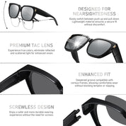 HAOLOTA Square Shapes Fit-Over Sunglasses SG0512