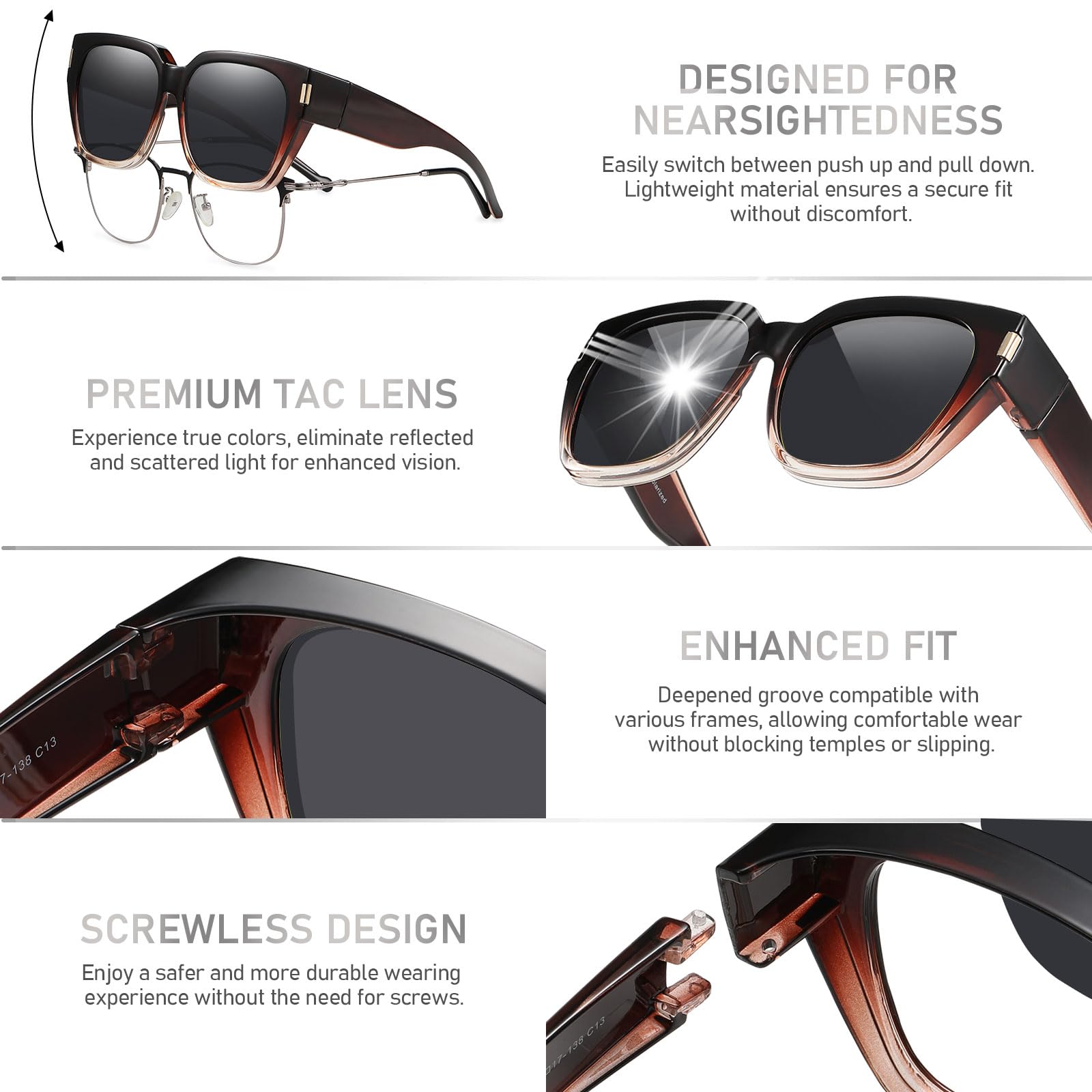 HAOLOTA Square Shapes Fit-Over Sunglasses SG0512
