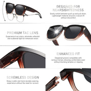 HAOLOTA Square Shapes Fit-Over Sunglasses SG0512