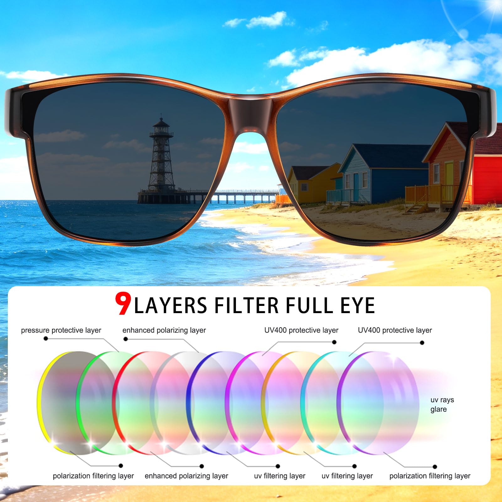 HAOLOTA Square Oversized Over Sunglasses Men SG0174L