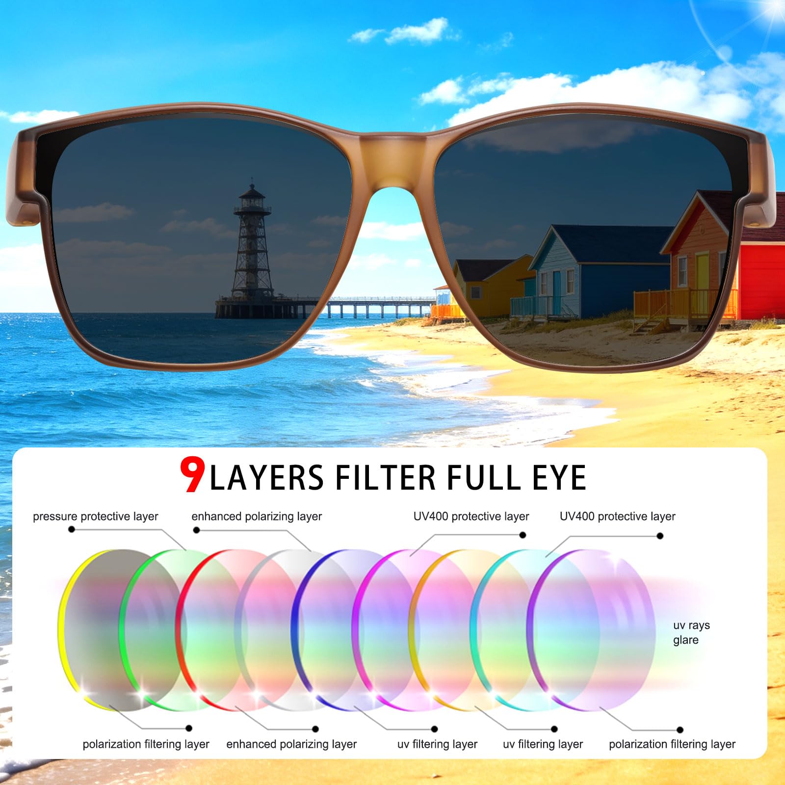 HAOLOTA Square Oversized Over Sunglasses Men SG0174L
