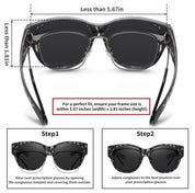 HAOLOTA Cat Eye Sunglasses Over Glasses SG0179