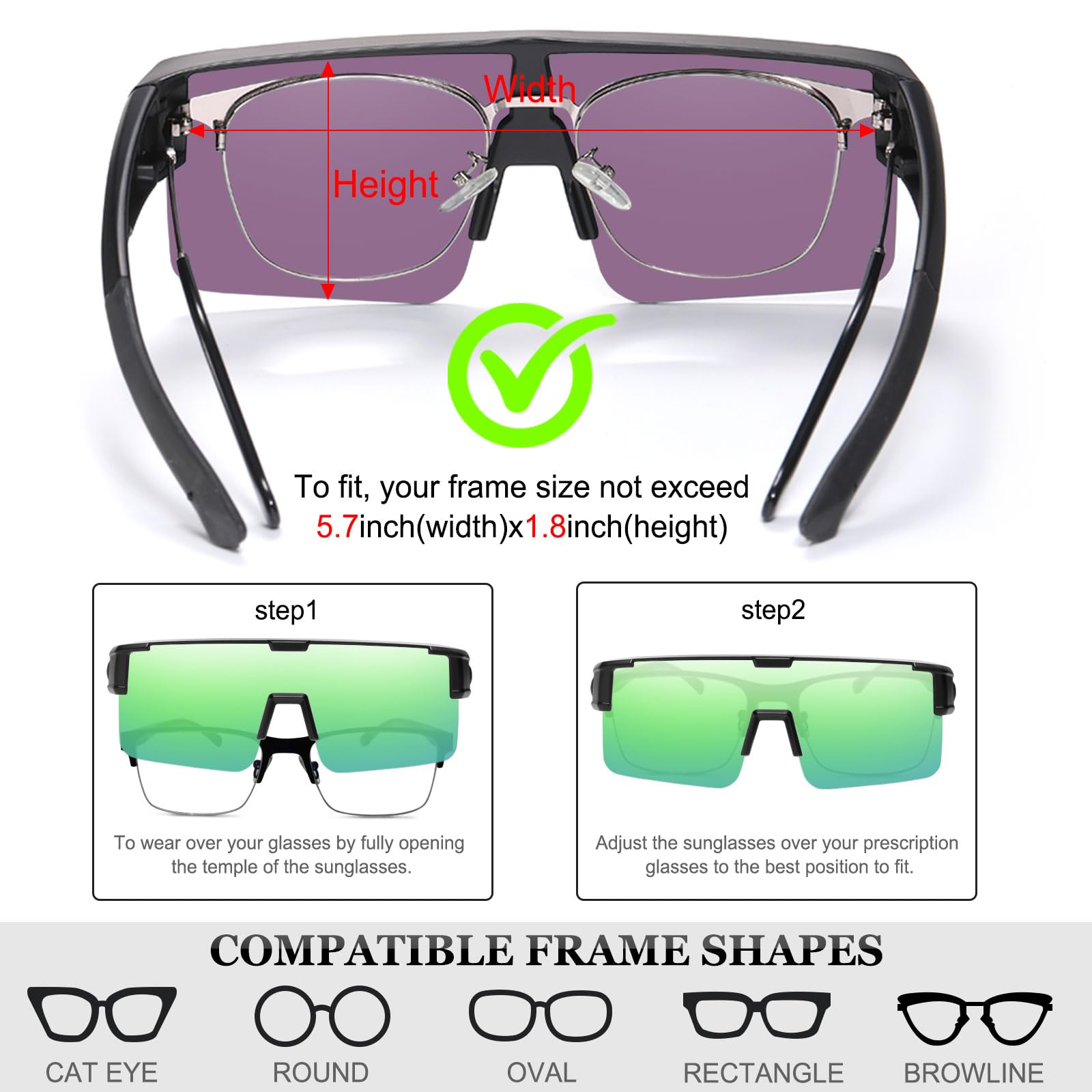 HAOLOTA Cycling Sunglasses Over Glasses Men SG0191