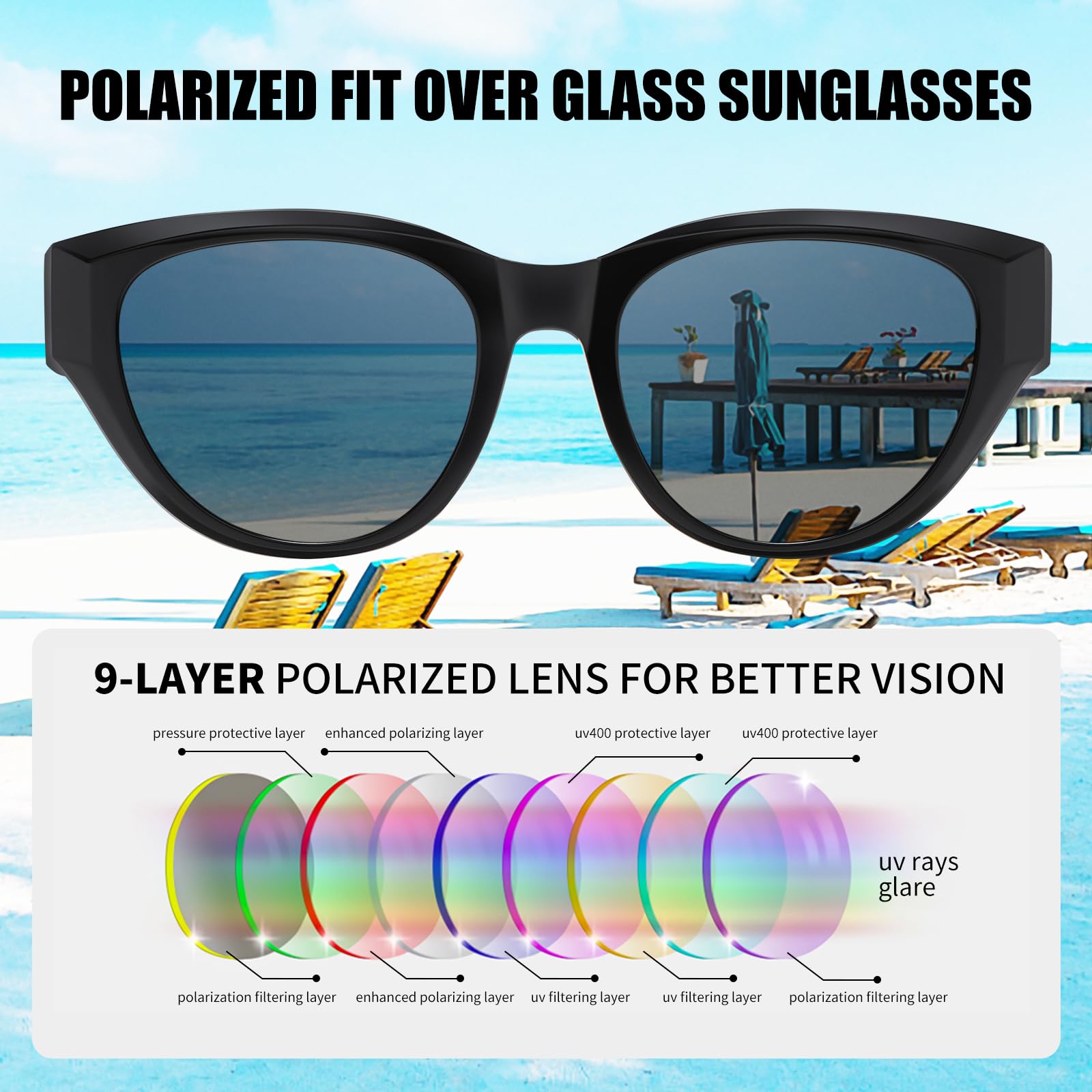 HAOLOTA Small Cat Eye Fit Over Sunglasses Women SG0171