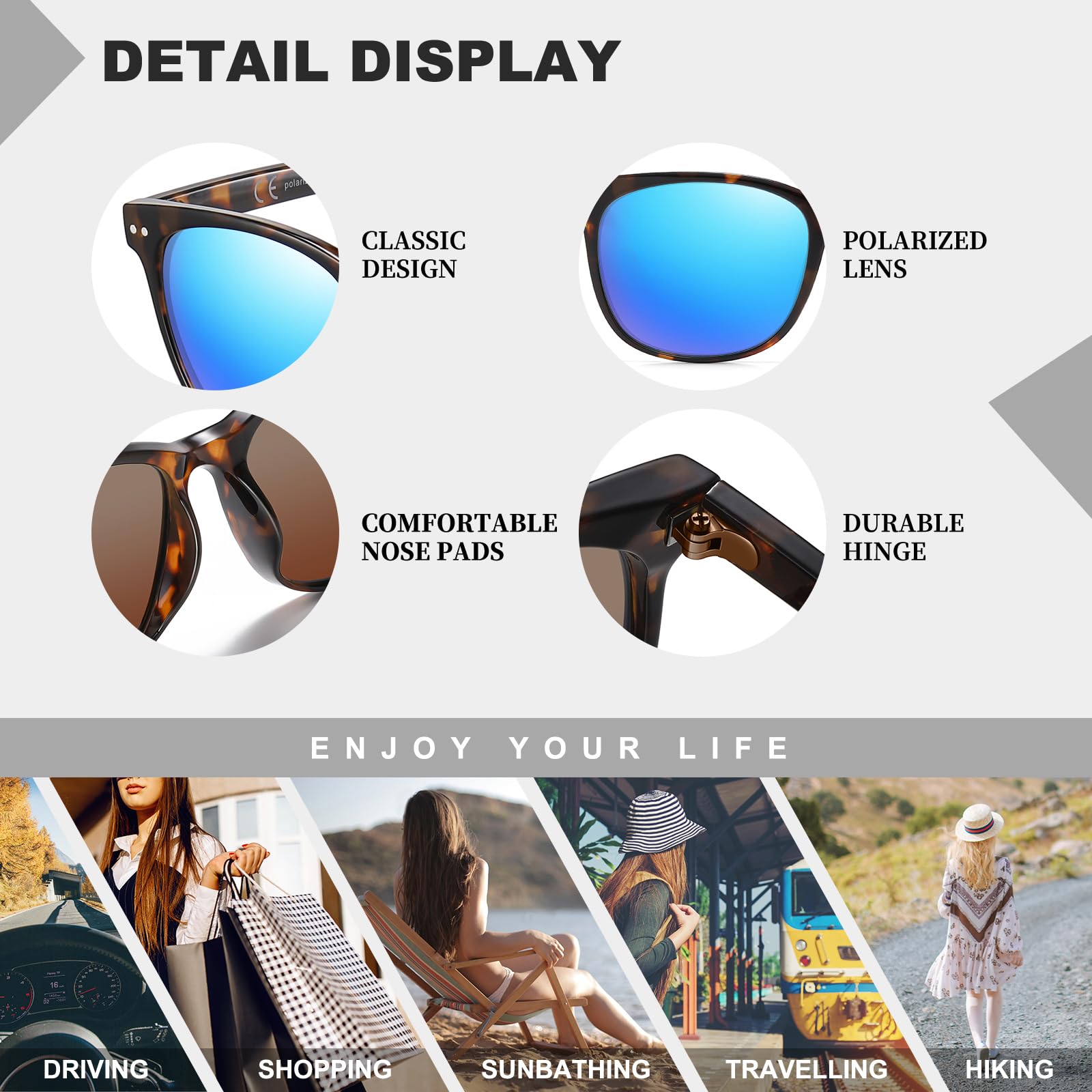 HAOLOTA 2pcs Classic Round Sunglasses Women SG8081-2P