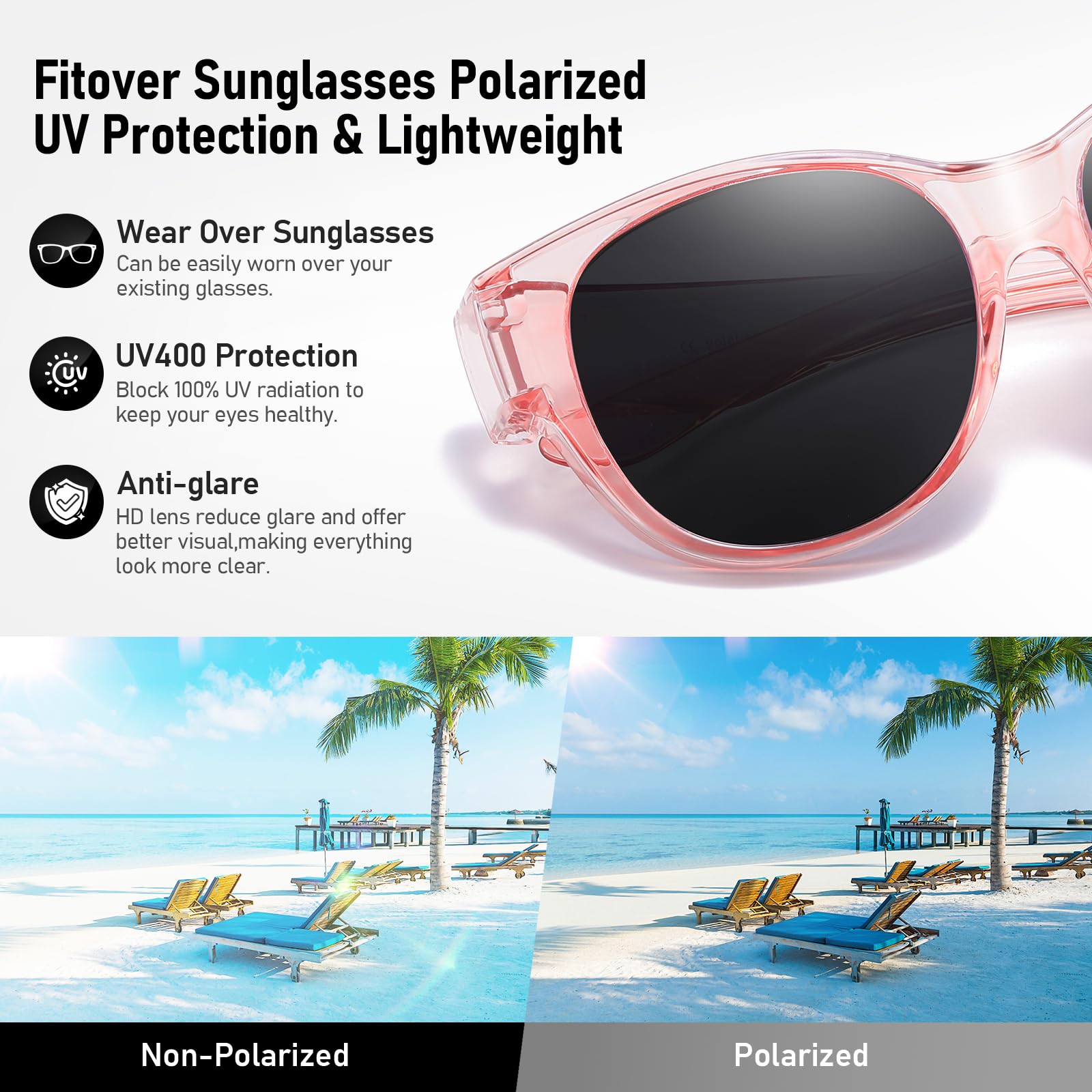 HAOLOTA Cat Eye Sunglasses Over Glasses SG0179
