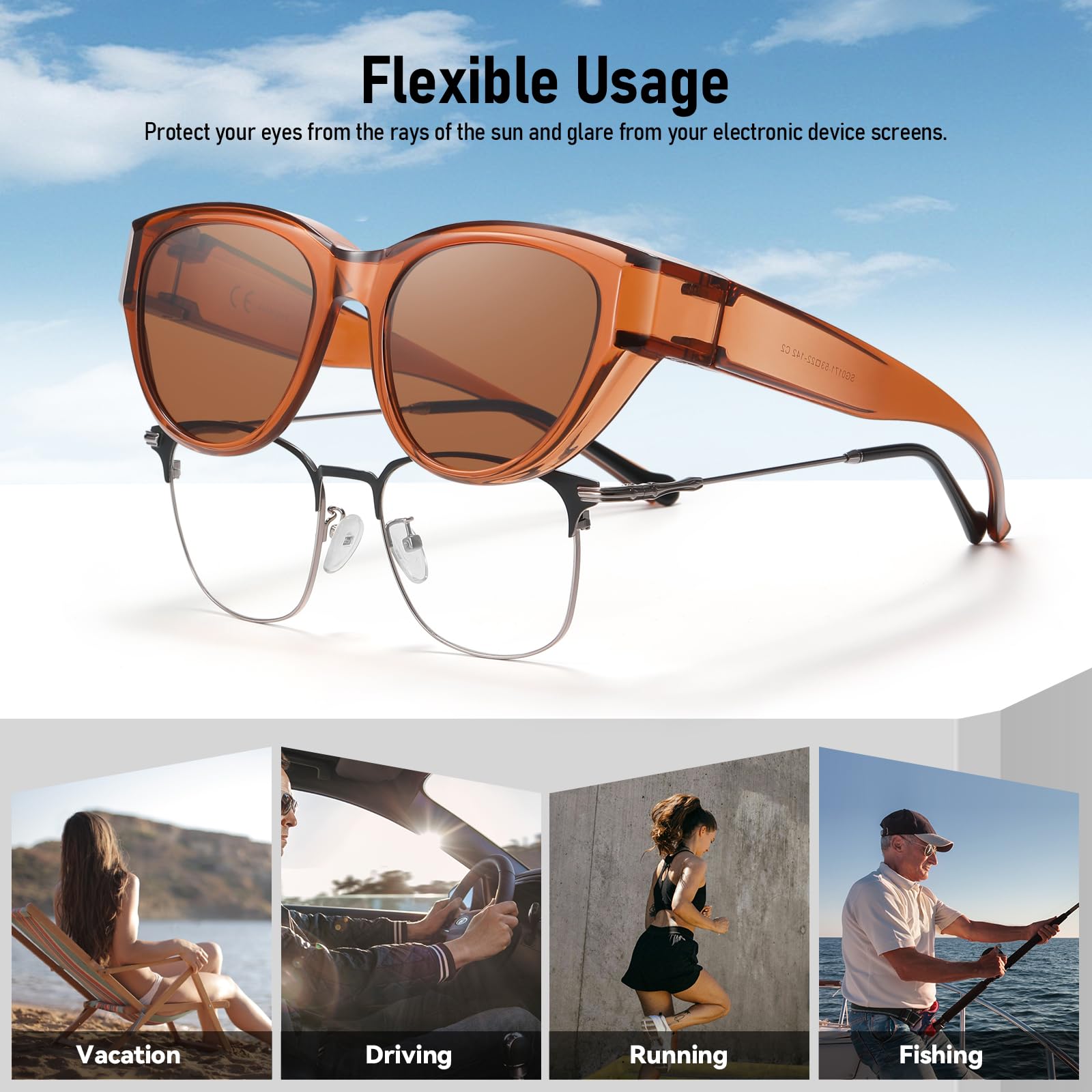 HAOLOTA Small Cat Eye Fit Over Sunglasses Women SG0171