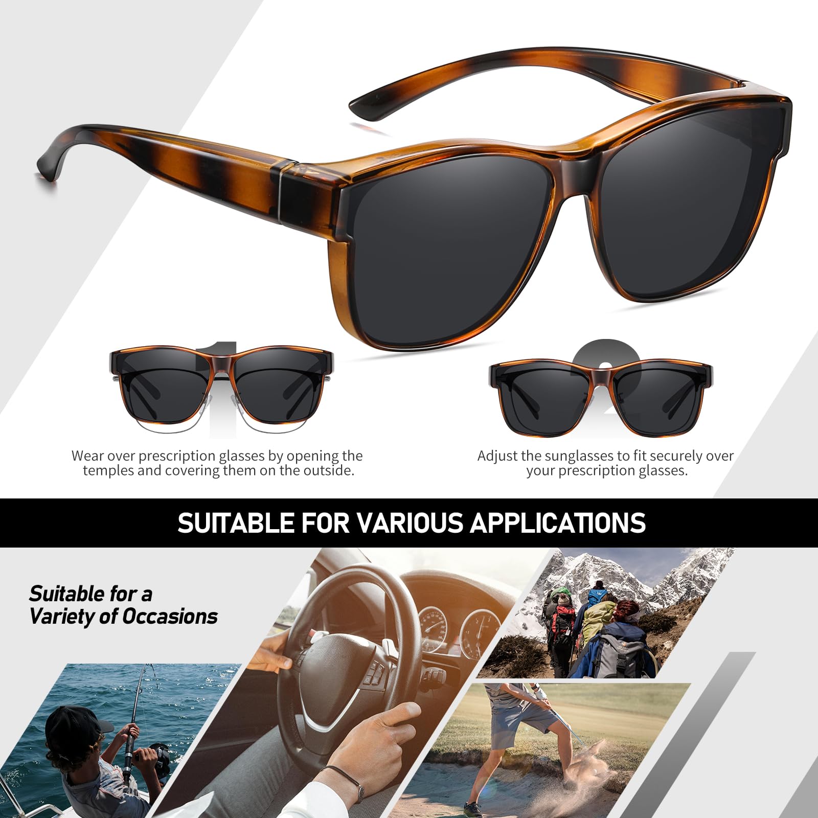 HAOLOTA Square Oversized Over Sunglasses Men SG0174L