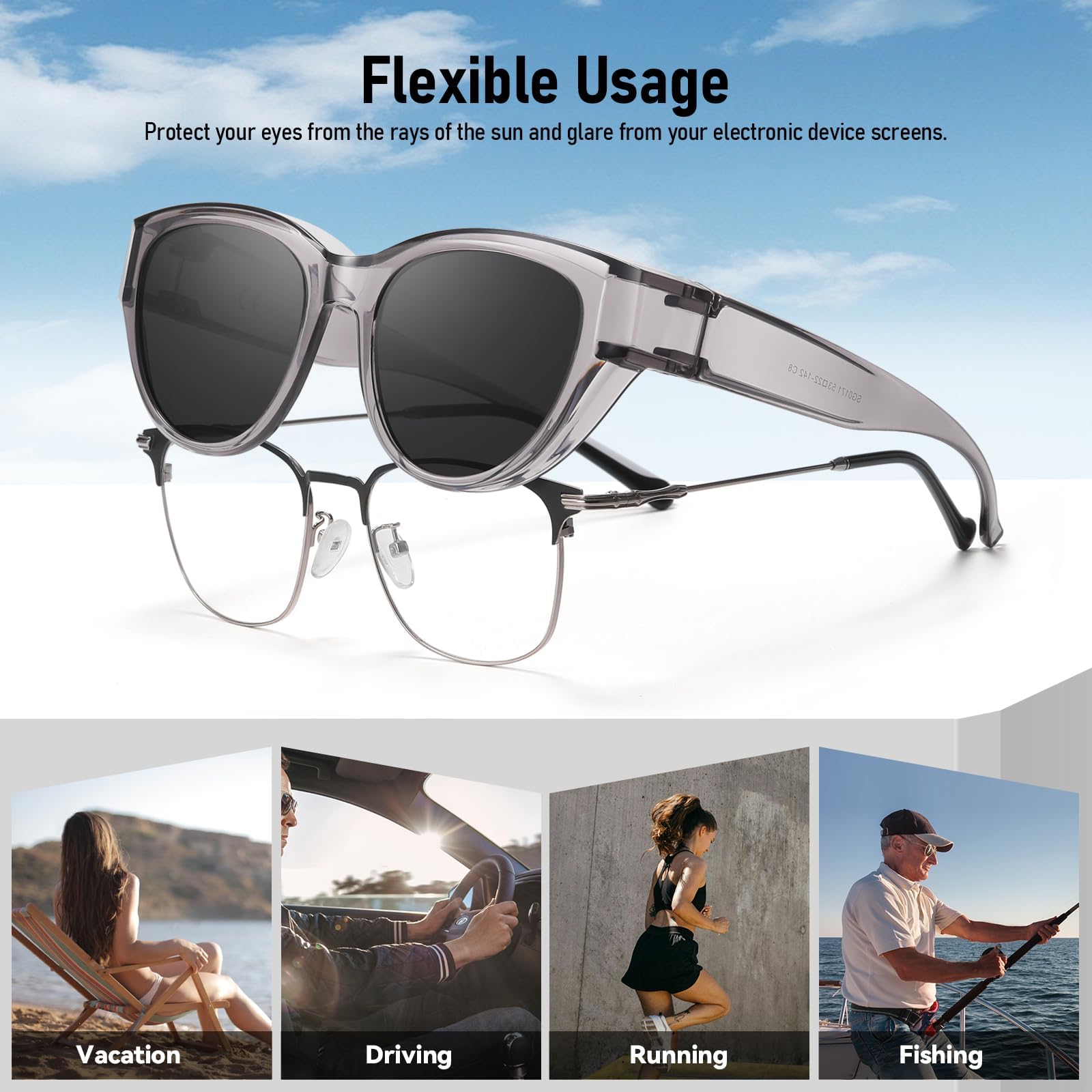 HAOLOTA Small Cat Eye Fit Over Sunglasses Women SG0171