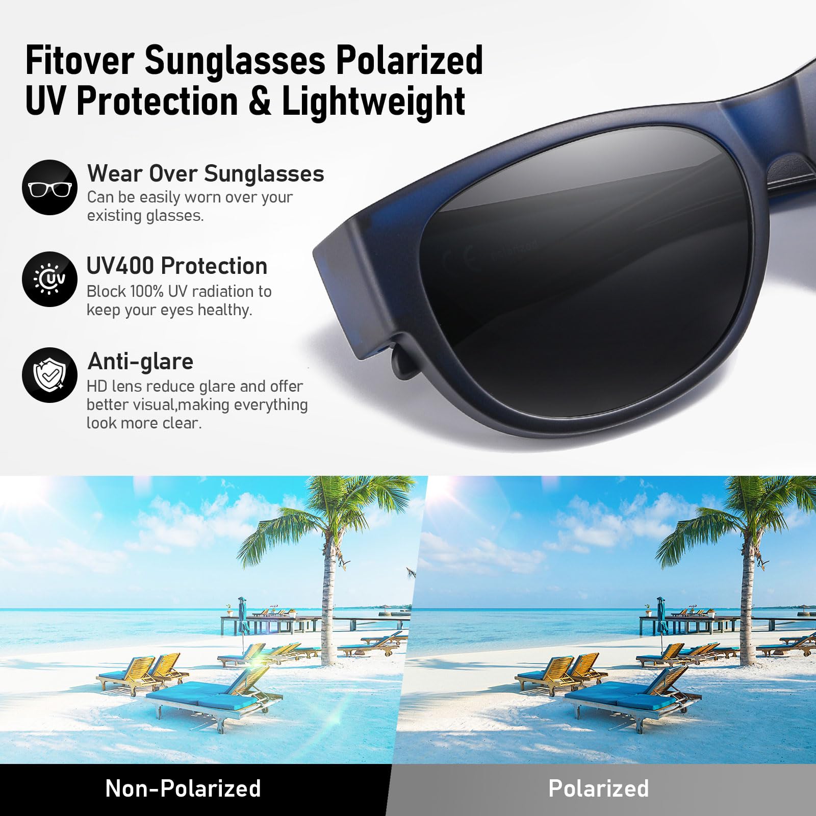 HAOLOTA Cat Eye Sunglasses Over Glasses Women SG0173