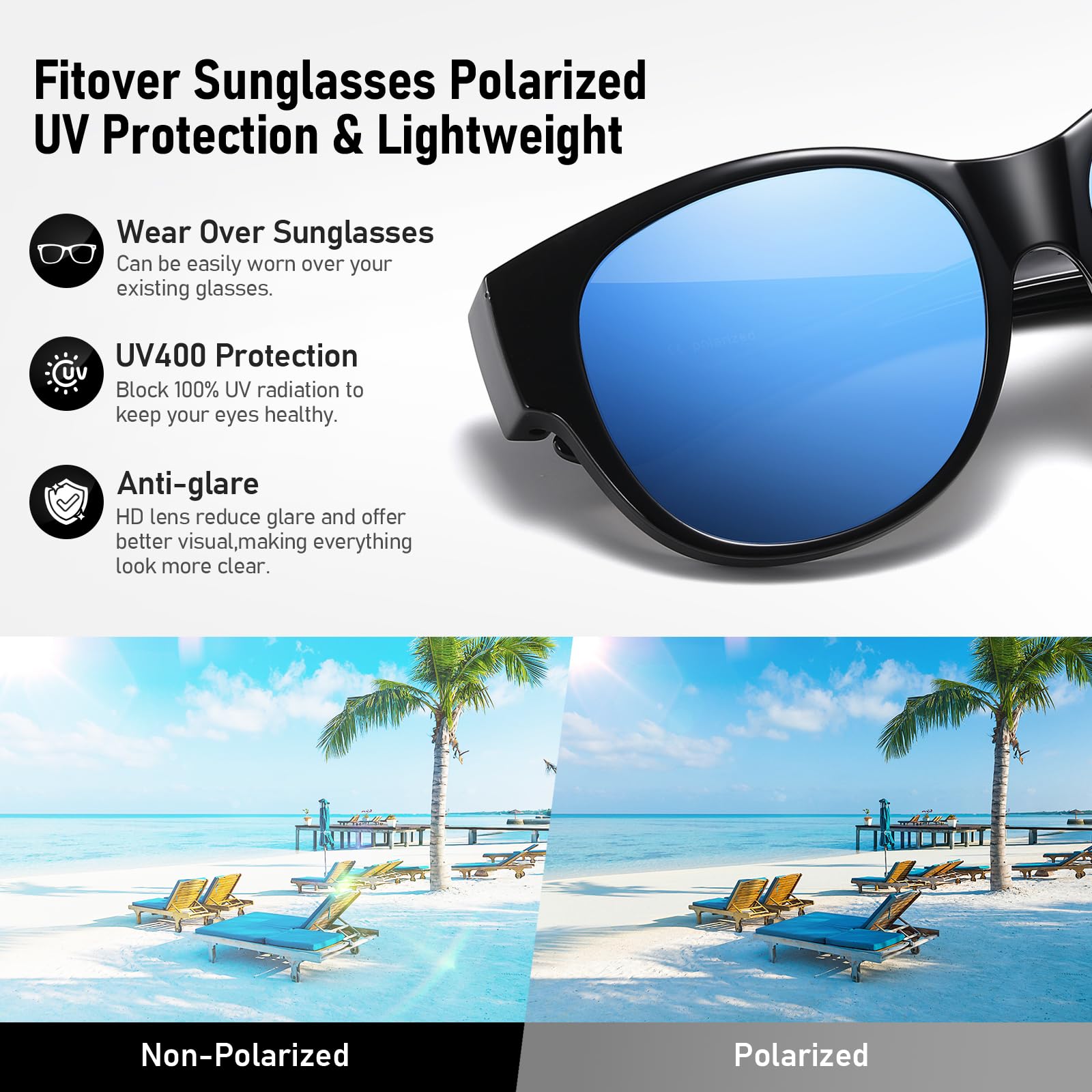HAOLOTA Cat Eye Sunglasses Over Glasses SG0179