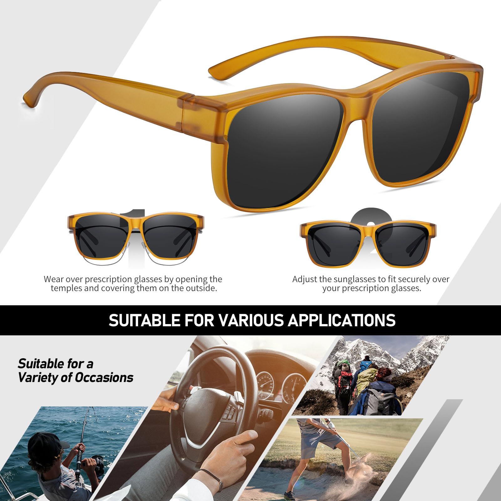 HAOLOTA Square Oversized Over Sunglasses Men SG0174L