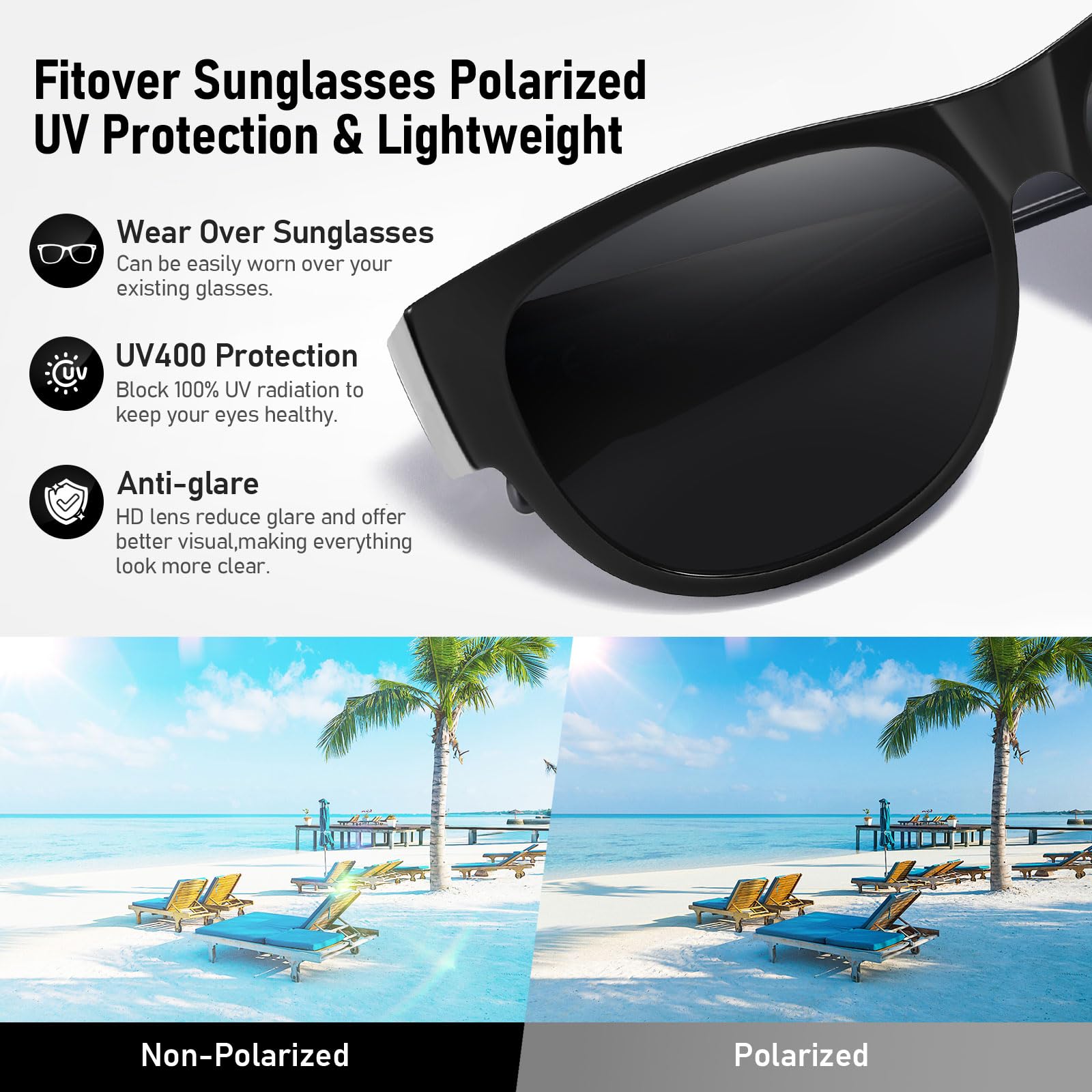 HAOLOTA Cat Eye Sunglasses Over Glasses Women SG0173