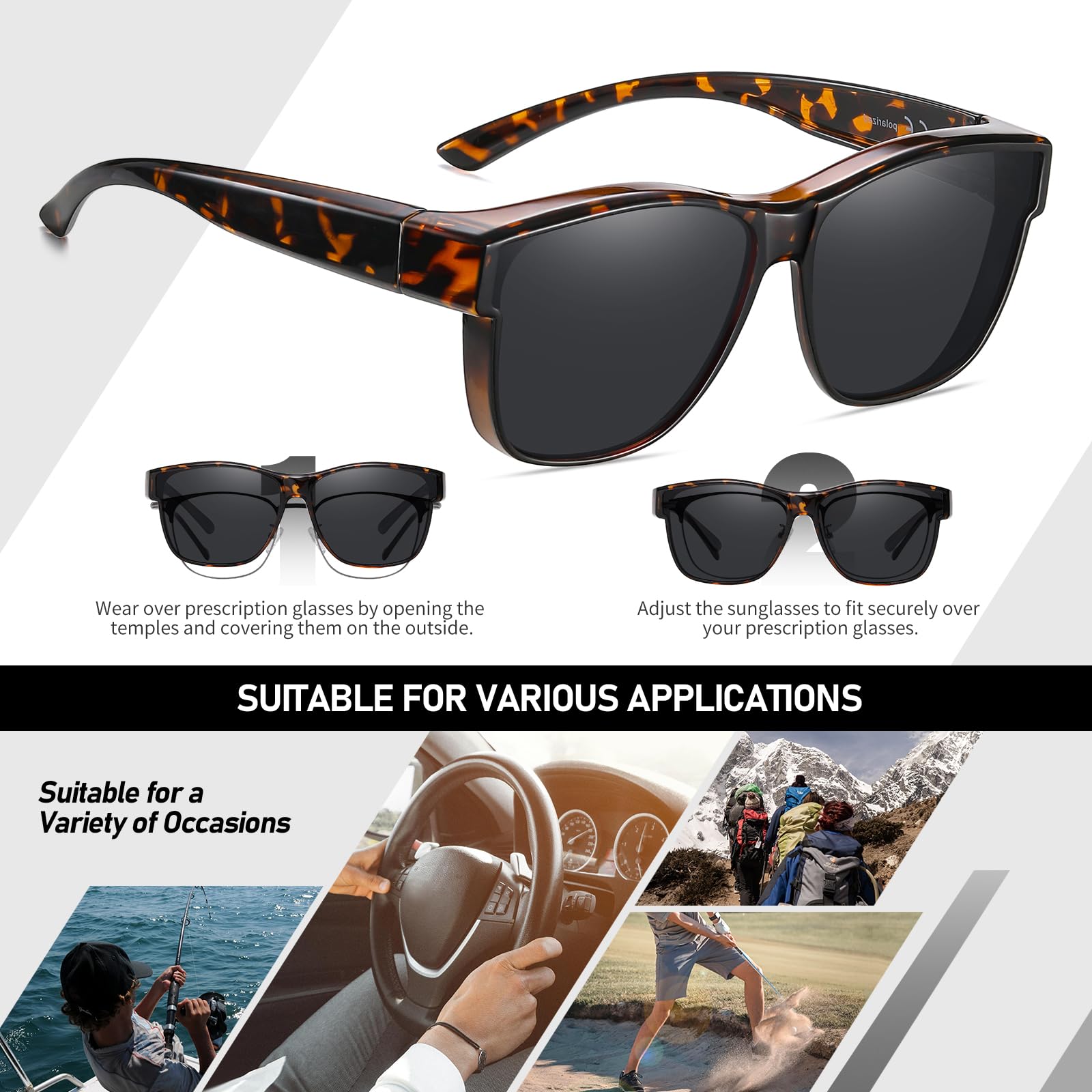 HAOLOTA Square Oversized Over Sunglasses Men SG0174L