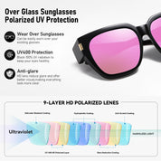 HAOLOTA Square Shapes Fit-Over Sunglasses SG0512