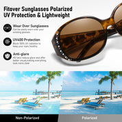HAOLOTA Rhinestone Fit Over Sunglasses Women SG0108