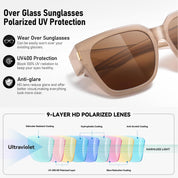 HAOLOTA Square Shapes Fit-Over Sunglasses SG0512