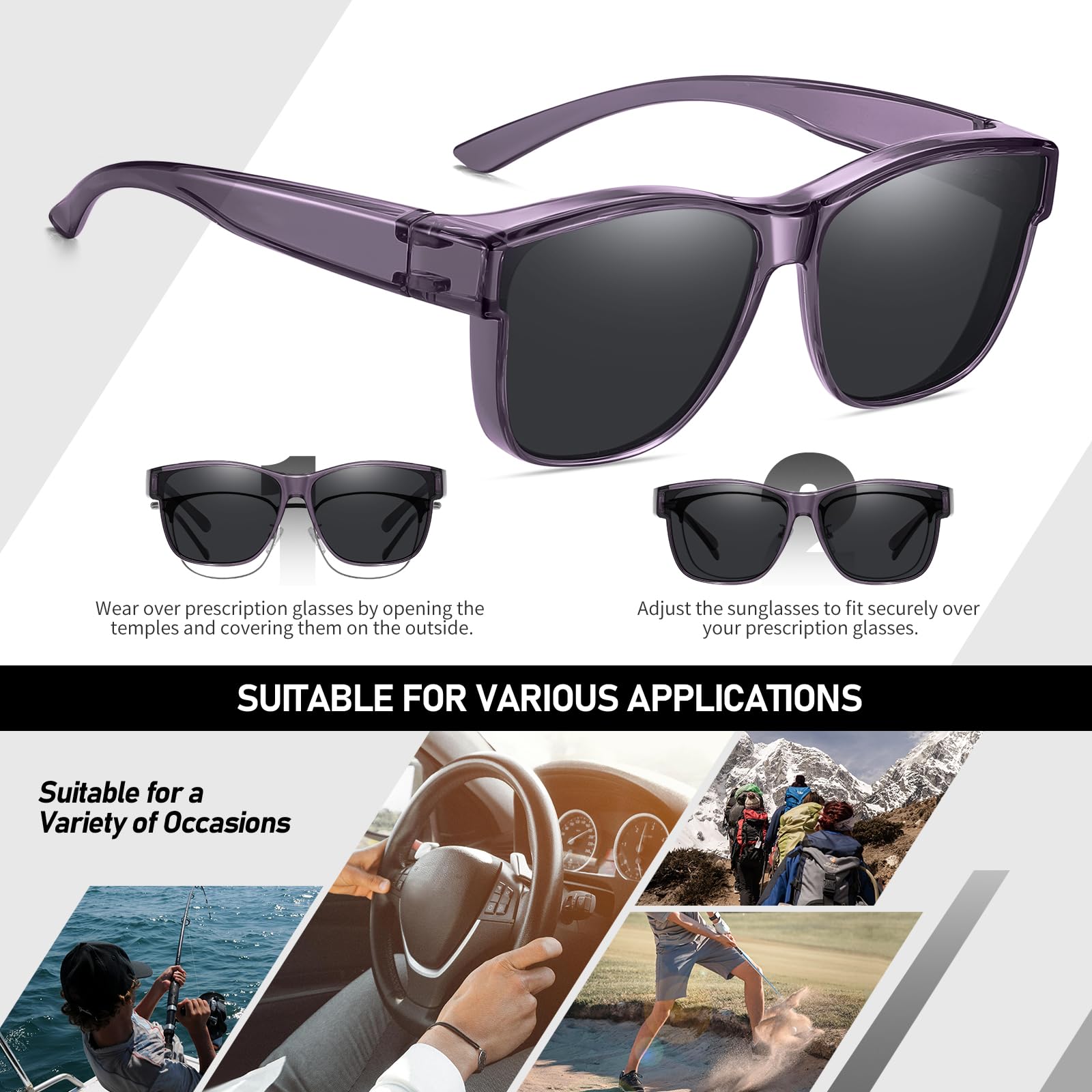 HAOLOTA Square Oversized Over Sunglasses Men SG0174L