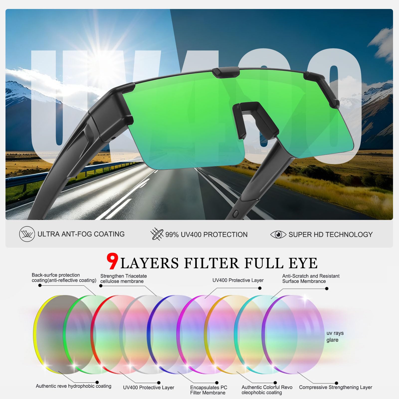 HAOLOTA Cycling Sunglasses Over Glasses Men SG0191