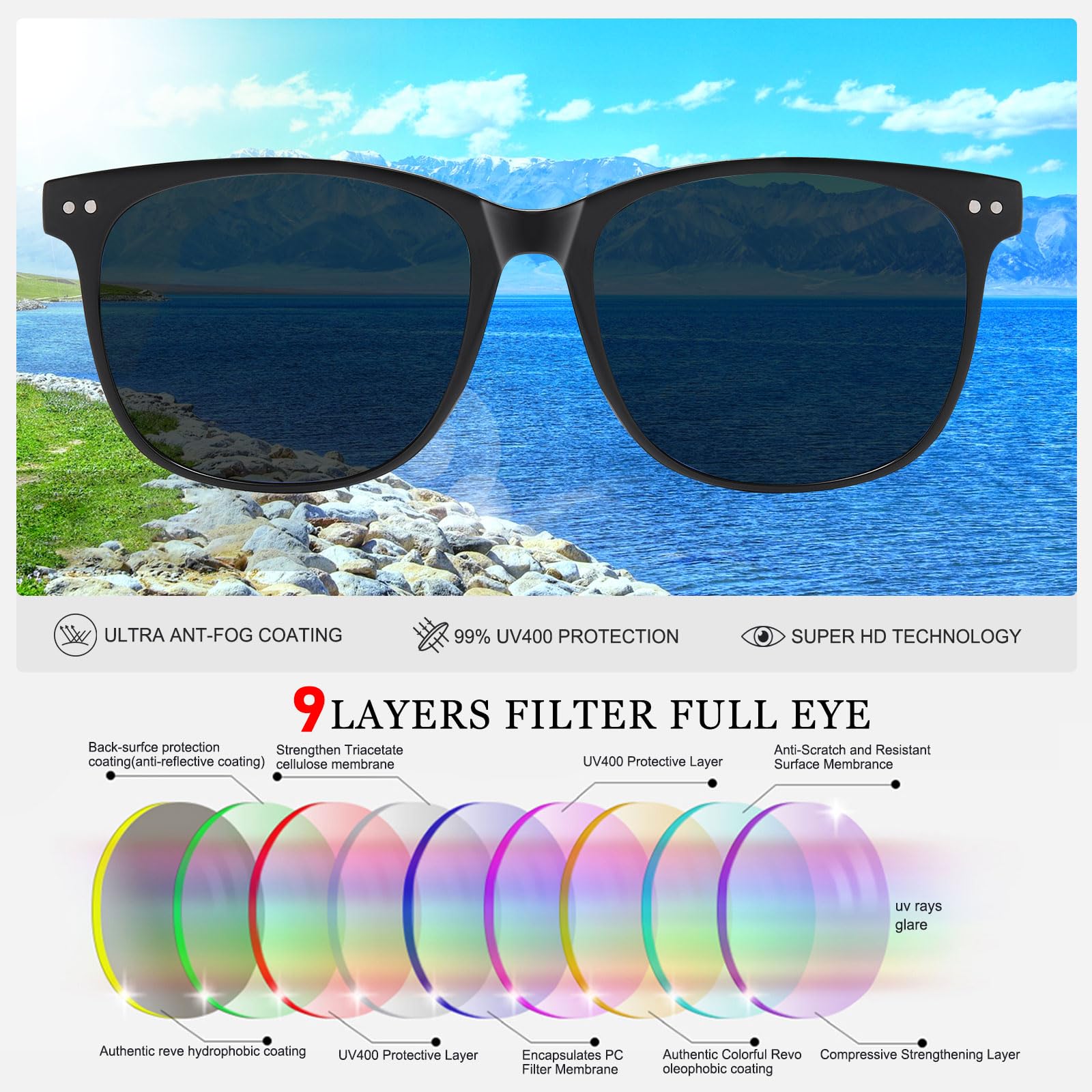 HAOLOTA 2pcs Classic Round Sunglasses Women SG8081-2P