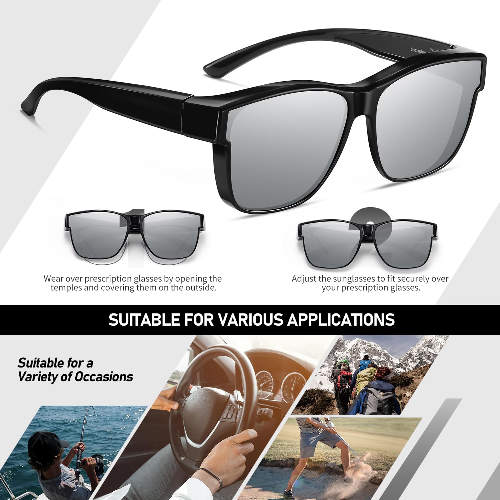 HAOLOTA Square Oversized Over Sunglasses Men SG0174L
