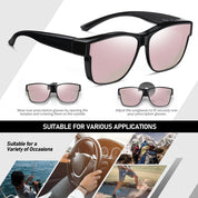 HAOLOTA Square Shades Fit-Over Sunglasses Men SG0174M