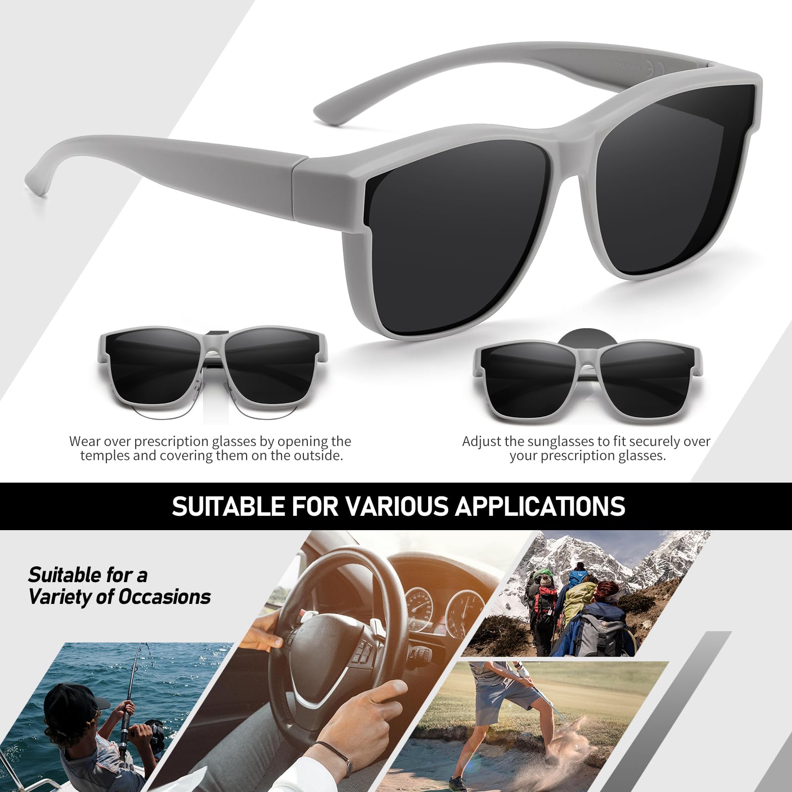 HAOLOTA Square Oversized Over Sunglasses Men SG0174L